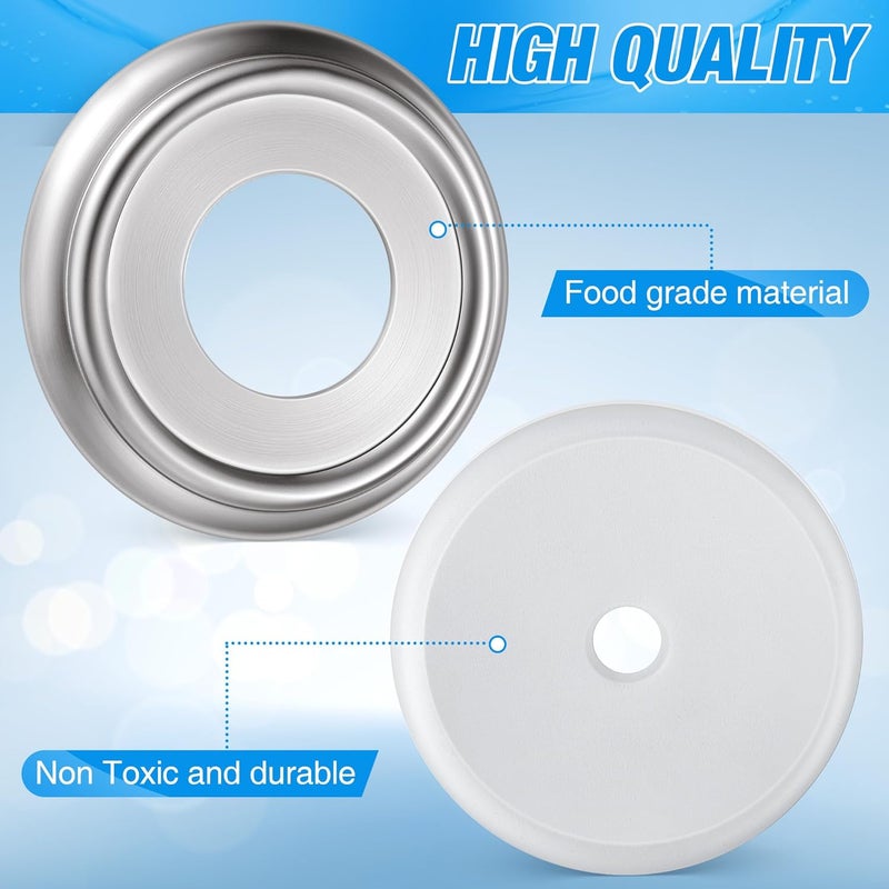Dreyoo Metal Tub Spout Cover Ring, Bathtub Spout Trim Plate Ring with 1 Pcs Foam Gasket, 1-1/2 Inch ID and 3-5/8 Inch OD(Brushed Nickel) - Image 2