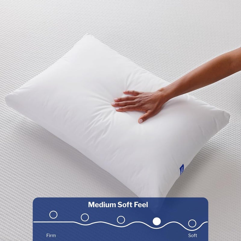 Casper Sleep Essential Pillow, King Size â€“ Medium Soft Feel, Down-Alternative Fill, Supports Side, Back & Stomach Sleepers - Image 3