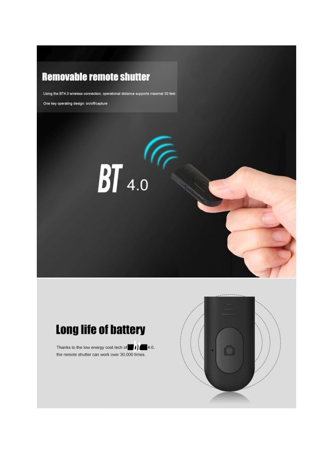 NIBEMINENT Wireless Bluetooth Selfie Stick Black  - Image 3