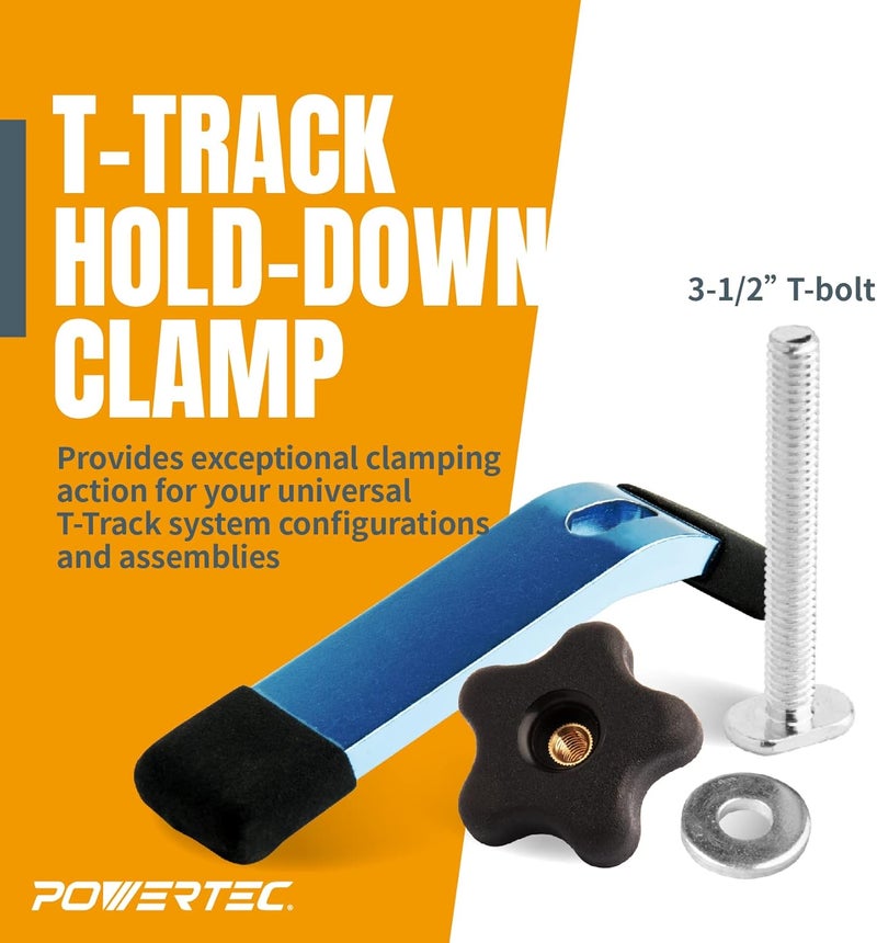 POWERTEC 71168-P3 T-Track Hold Down Clamps, 6 Pack - Image 2