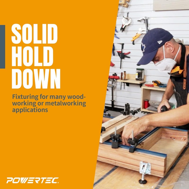 POWERTEC 71168-P3 T-Track Hold Down Clamps, 6 Pack - Image 4