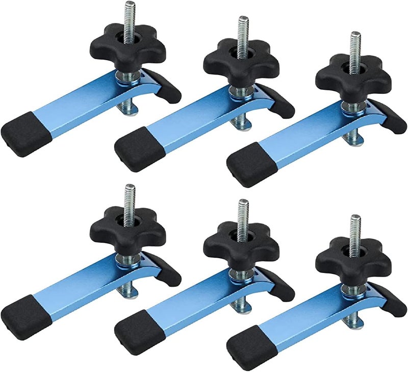 POWERTEC 71168-P3 T-Track Hold Down Clamps, 6 Pack - Image 1
