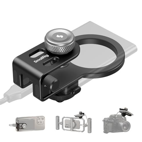 SMALLRIG SSD Holder 2-in-1 SSD Mount Bracket for MagSafe with Cold Shoe Cable Clamp, Compatible with 0.3-0.6in Thick SSDs for Samsung T5 T7 SSD, for SanDisk SSD, Compatible Cage - 4779 - Image 1
