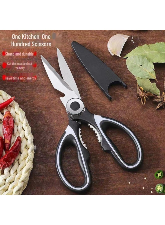 Multi-function Kitchen Scissors - Stainless Steel Chicken Bone and Food Cutter 