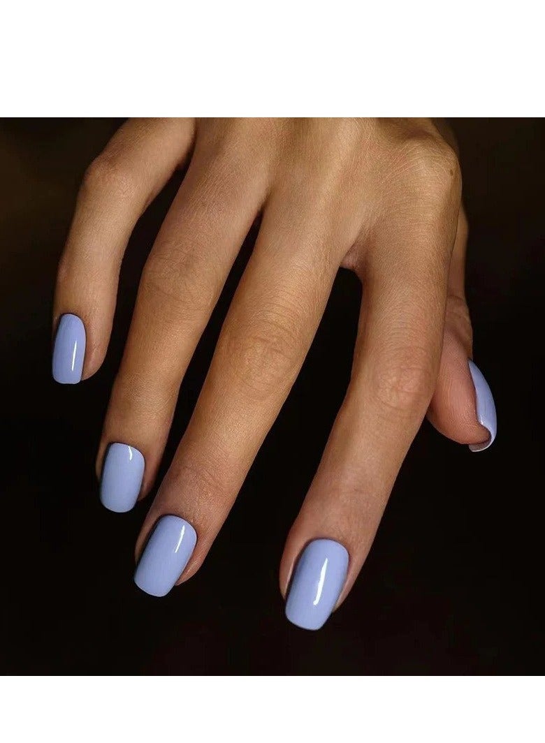 مجموعة أظافر صناعية من الأكريليك قابلة لإعادة الاستخدام مكونة من 24 قطعة، تتضمن شريطًا مزدوجًا وغراء - Image 1