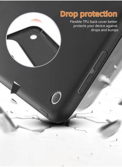 Angmei iPad Air4 case,ipad Air5 case,Tablet protective case, deformable, foldable, drop-proof transparent protective case for 10.9 inch iPad , lightweight, slim and soft TPU back tri-fold smart protective case with automatic sleep/wake, black  - Image 3