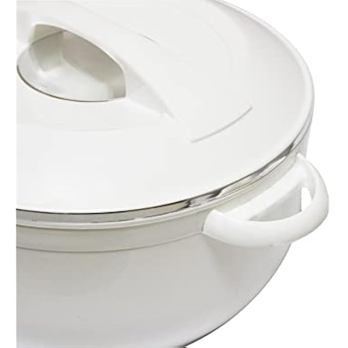 ريحني وعاء الطعام المعزول من الفولاذ المقاوم للصدأ يحافظ على دفء الطعام لساعات نوفا مجموعة من 3 قطع 16 لتر 25 لتر 35 لتر أبيض - Image 3