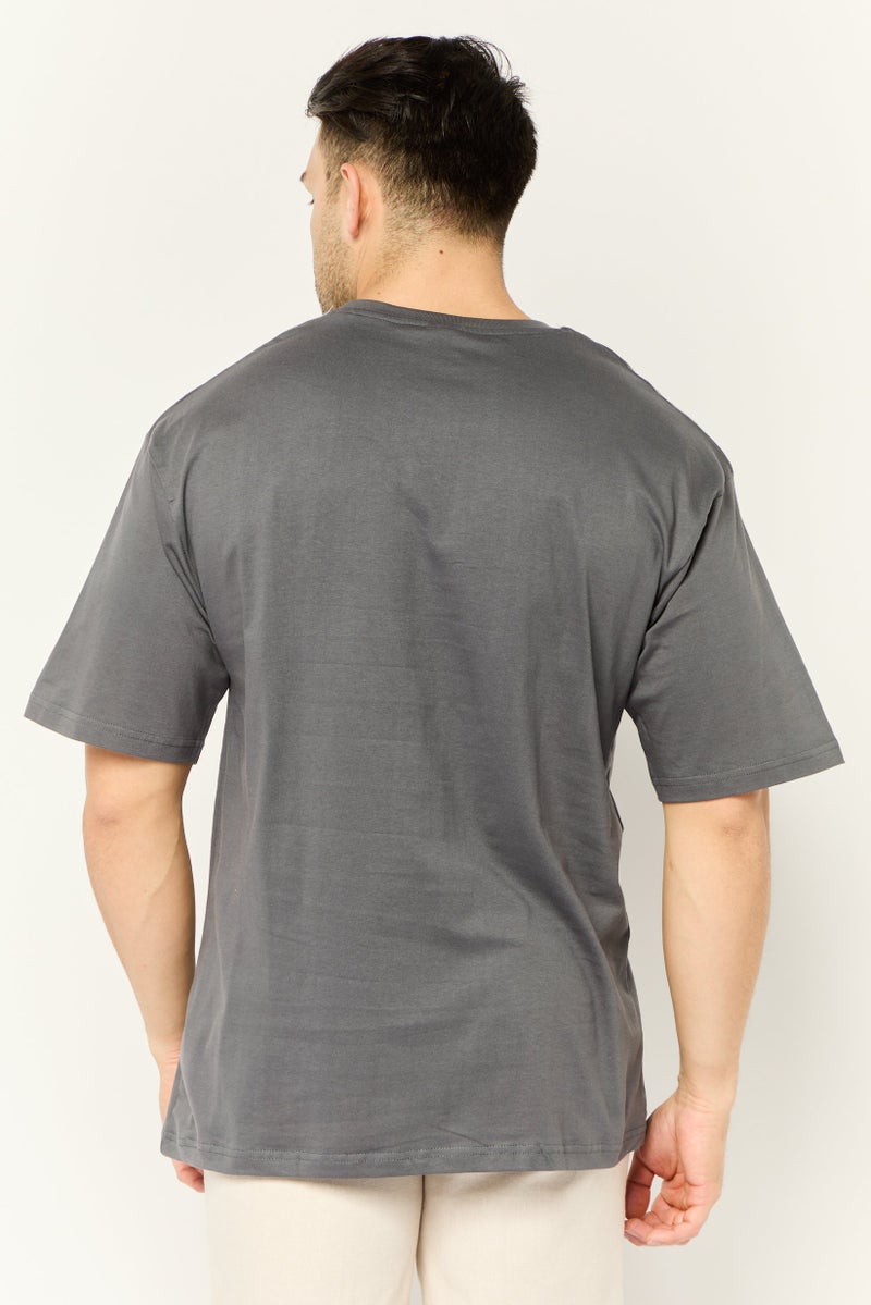 MARVEL Men Crew Neck Short Sleeves Graphic Print T-Shirt, Grey - Image 4