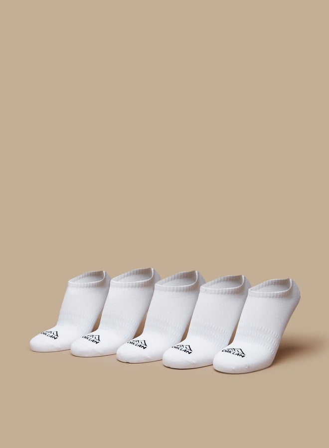 OAKLAN Men's Logo Print Ankle Length Sports Socks - Set of 5 - Image 1