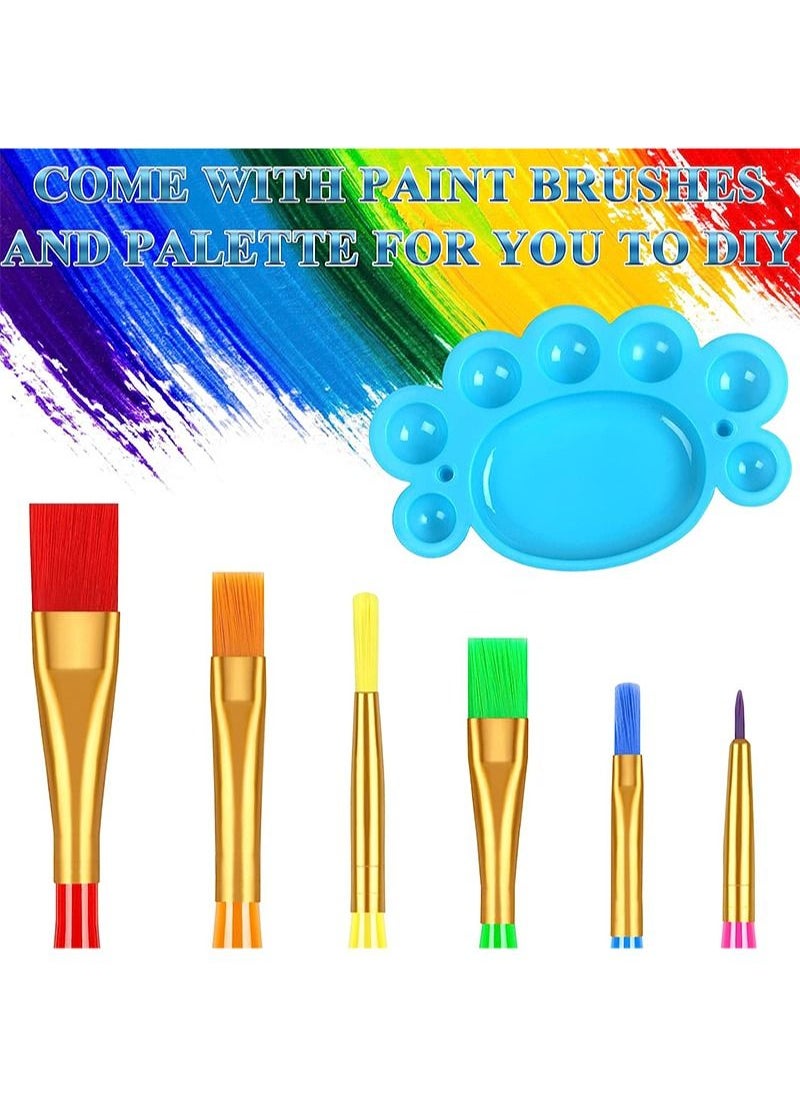 Aikanbo UV Glow Black Light Neon Face and Body Paint, 8 Tubes of 10ml Glow in the Dark Body Paint Each, Neon Fluorescent Glow in the Dark Party Supplies (Contains 6 Brushes and Palette)  - Image 2