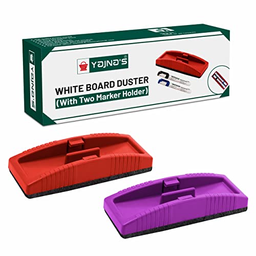 YAJNAS® Non Magnetic White Board Duster | Whiteboard Eraser for Erasing White Board Marker or Chalk Board Writing - Assorted Colours, Ideal for Office, School, Home (Non Magnetic Duster, Pack of 2) - Image 1