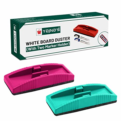 YAJNAS® Non Magnetic White Board Duster | Whiteboard Eraser for Erasing White Board Marker or Chalk Board Writing - Assorted Colours, Ideal for Office, School, Home (Non Magnetic Duster, Pack of 2) - Image 3