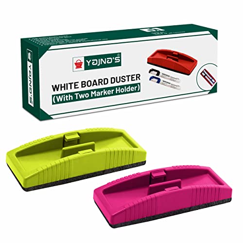 YAJNAS® Non Magnetic White Board Duster | Whiteboard Eraser for Erasing White Board Marker or Chalk Board Writing - Assorted Colours, Ideal for Office, School, Home (Non Magnetic Duster, Pack of 2) - Image 4