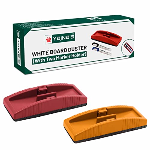 YAJNAS® Non Magnetic White Board Duster | Whiteboard Eraser for Erasing White Board Marker or Chalk Board Writing - Assorted Colours, Ideal for Office, School, Home (Non Magnetic Duster, Pack of 2) - Image 5