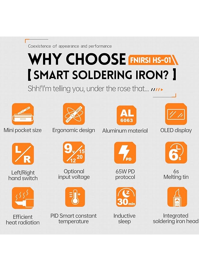 إيروريكس طقم مكواة لحام تيار مستمر PD 96 واط 65 واط مكواة لحام رقمية صغيرة قابلة للتعديل درجة الحرارة 80-420 درجة مئوية 6 رؤوس لحام شاشة OLED رقمية تسخين داخلي سريع وضع السكون التلقائي أزرق - Image 4