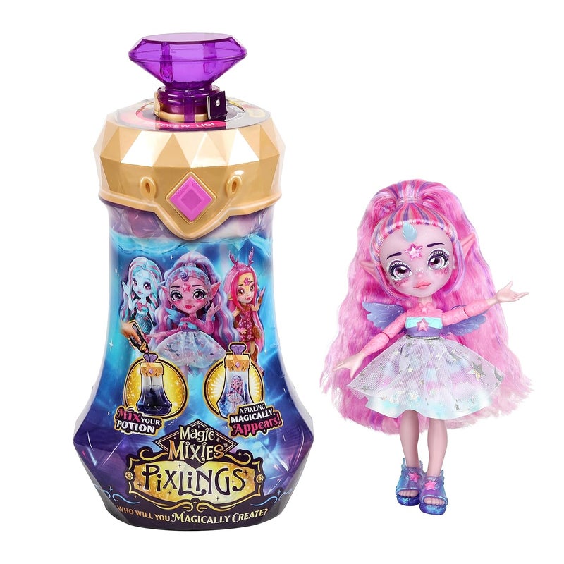 Magic Mixies Pixlings Unia The Unicorn Doll with Potion Bottle - Image 1