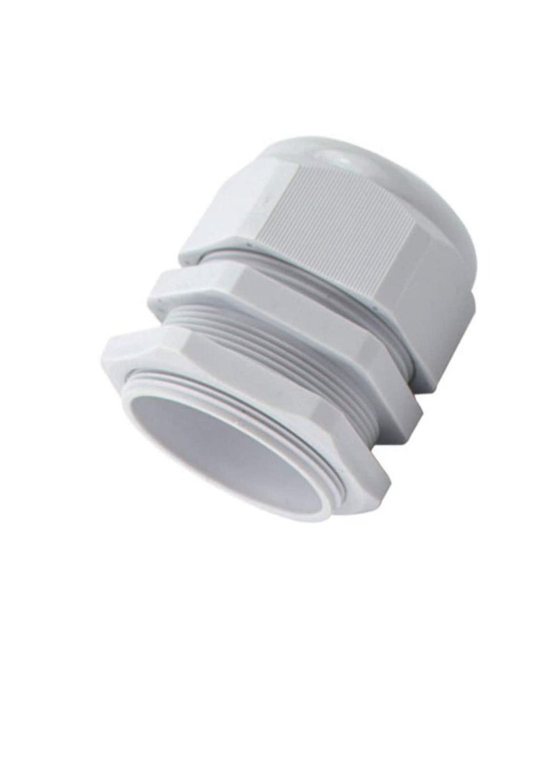 PG Gland White Pack of 5 pcs, Dust Proof Nylon Cable Gland With Locknut Ideal For Junction/connection Boxes Electrical Power, Tele & Data Cables, Instrumentation Control (PG-36) - Image 1
