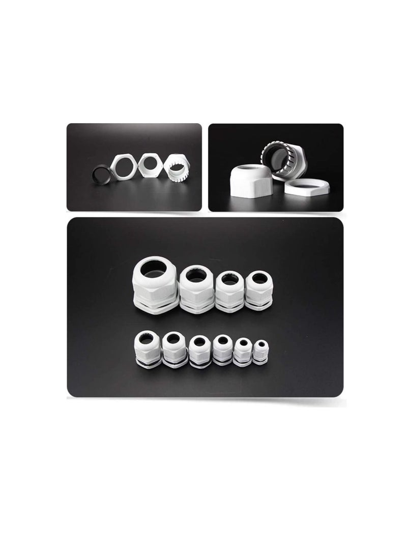 PG Gland White Pack of 5 pcs, Dust Proof Nylon Cable Gland With Locknut Ideal For Junction/connection Boxes Electrical Power, Tele & Data Cables, Instrumentation Control (PG-36) - Image 2