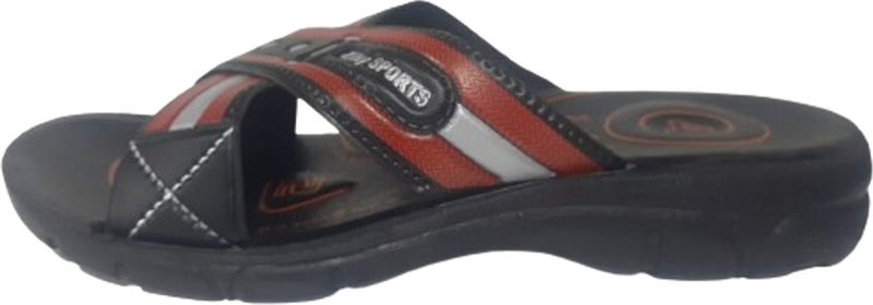 Ziley Unisex Black-Orange Ultra Light Daily Slippers ZLEY7997 - Image 4