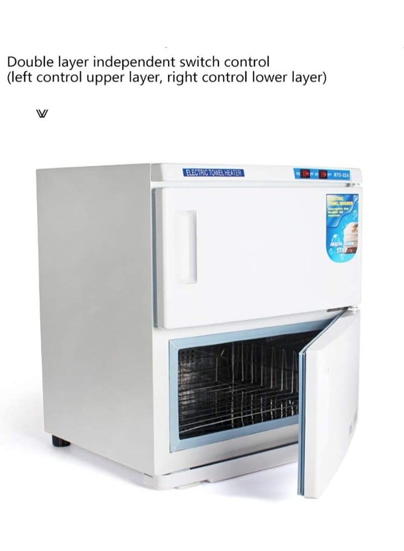 Wet Towel Warmer Hot Towel Cabinet, UV Sterilizer 2 in 1, High Capacity, Easy To Operate, Ozone Disinfection, 304 Stainless Steel Shelf, UV  - Image 3