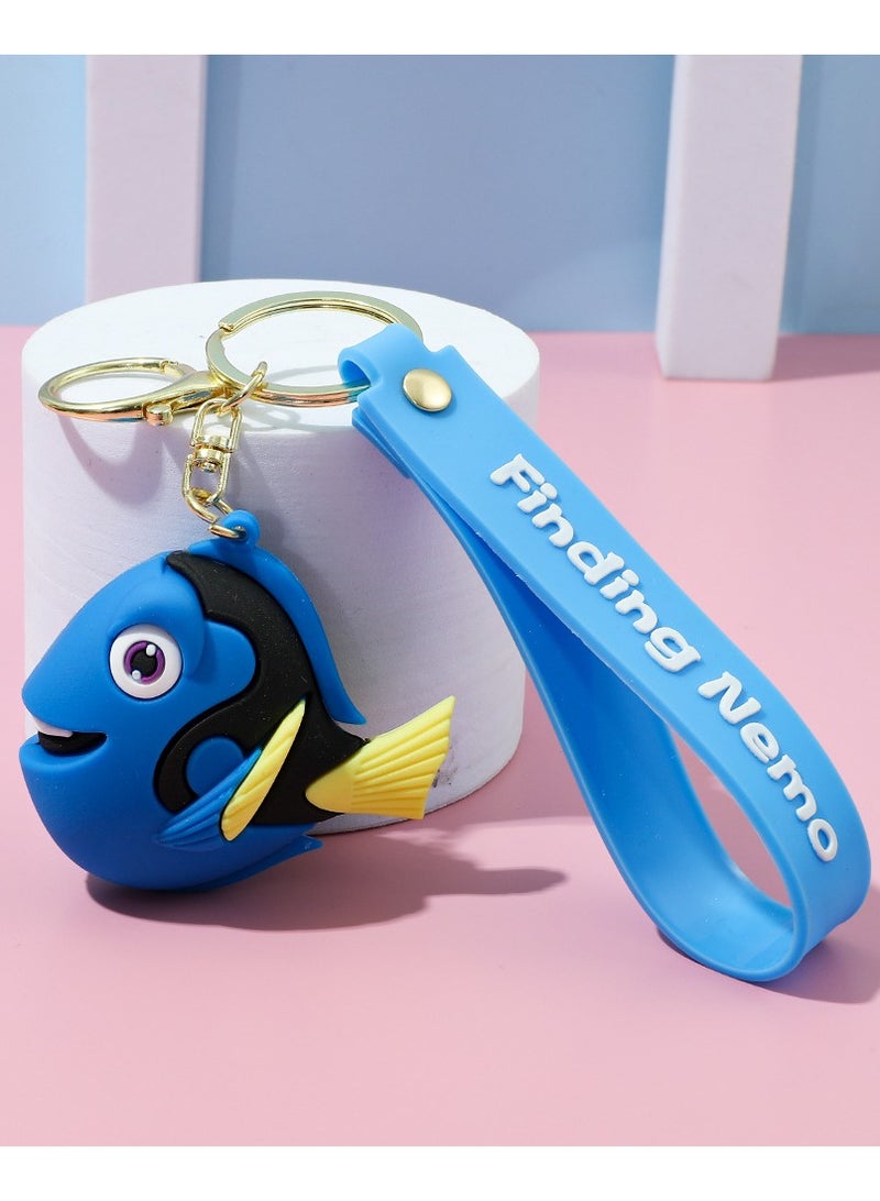 Dory Keychain Finding Nemo Cartoon Fish Key Ring Pendant