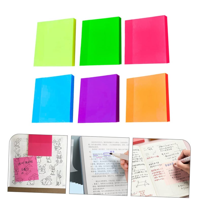 6Pcs Waterproof Sticky Memo Pads Adhesive Notes for Office School and Home Use - Image 5