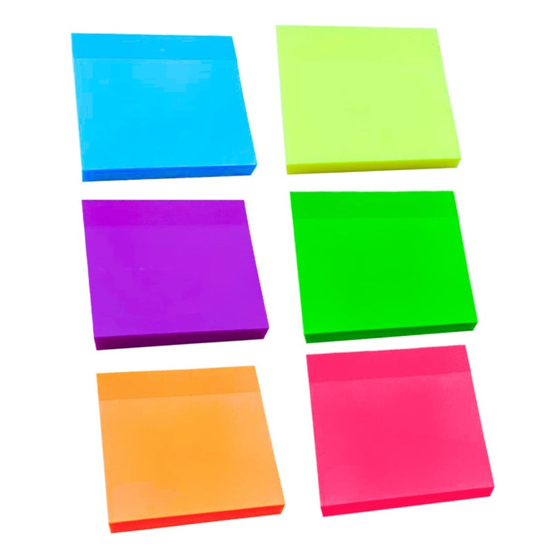 6Pcs Waterproof Sticky Memo Pads Adhesive Notes for Office School and Home Use - Image 2