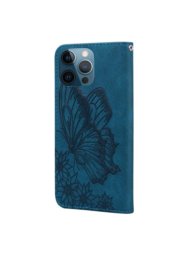 S-TOP Case For iPhone 12 Pro Max Retro Skin Feel Butterflies Embossing Horizontal Flip Leather Case with Holder & Card Slots & Wallet - Image 3