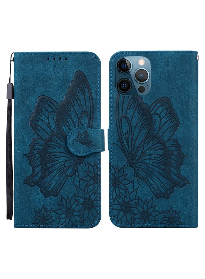 S-TOP Case For iPhone 12 Pro Max Retro Skin Feel Butterflies Embossing Horizontal Flip Leather Case with Holder & Card Slots & Wallet - Image 1