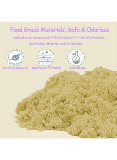 BabyGo BabyGo Soft Space Sand Clay for Indoor Playing Moldable 500gm in Resealable Bag with Free Big Mould (Blue) (No Toxic)  - Image 3