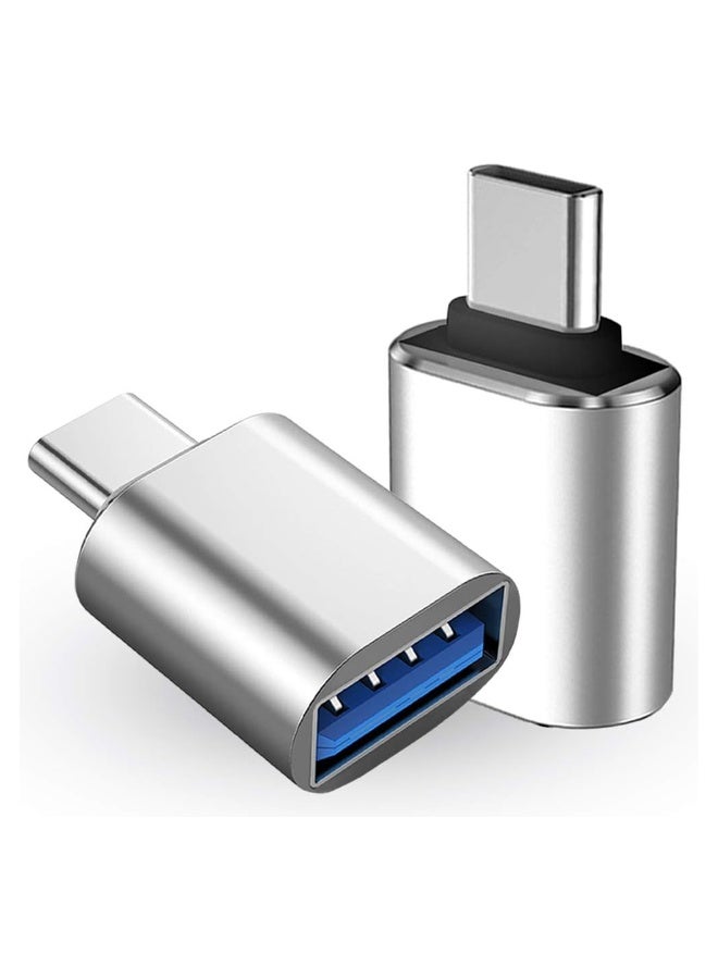 OTG High-Speed Type-C to USB 3.0 OTG Converter with LED Light for Android & Laptops - Grey - Image 1