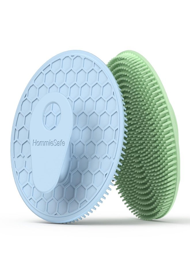 HOMMIESAFE 2 Pack Soft Silicone Body Scrubber, Exfoliating Skin Massage Shower Brush - Image 1