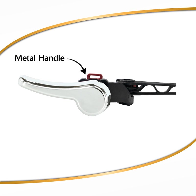 Korky Toilet Handle, Chrome - Metal Handle - Tank Lever Replacement - Universal to Fit Front, Angled, Side, Left Mount Toilet - 6055BP - Image 3