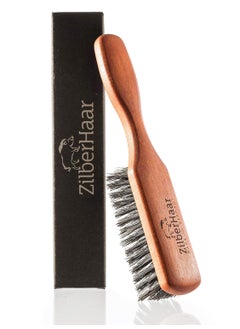 ZilberHaar Regular Beard Brush  Soft Boar Bristles  Beard grooming brush for men  Straightens and Promotes beard growth  Works with Beard Oils and Balms  Essential for beard care kits