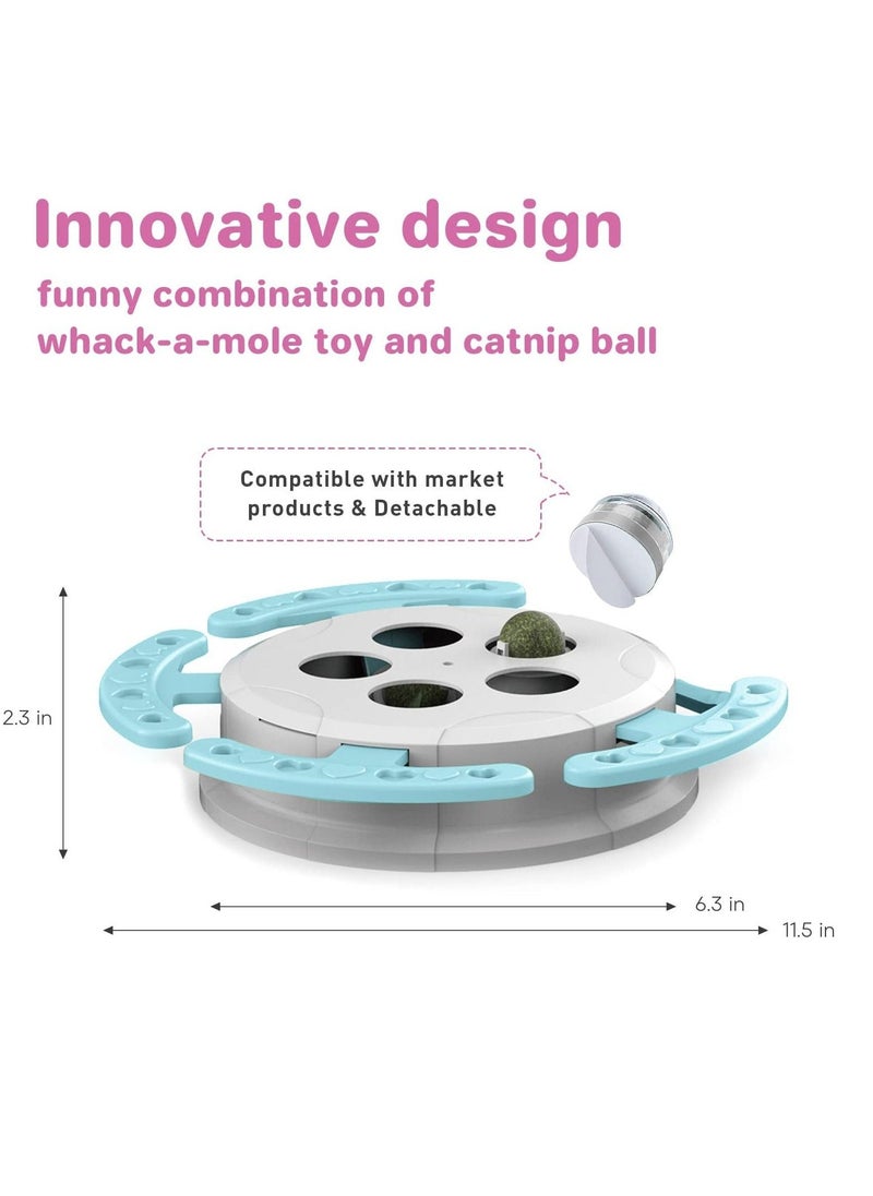 Generic - Catnip Cat Toy, Innovative Whack a Mole Toy with 5 Catnip Balls, Safe, Healthy & Edible Kitty Licking Toys, Kitten Teeth Cleaning Toys - Image 1