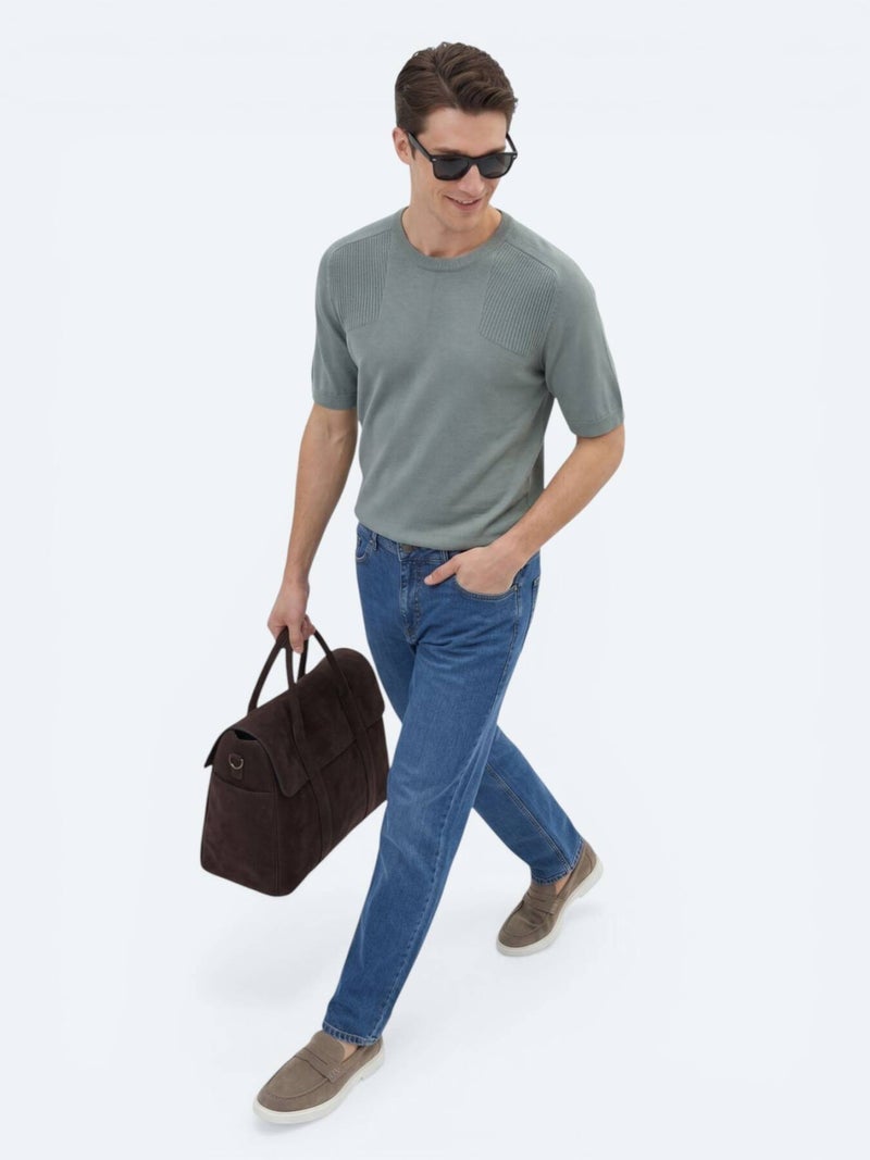 Kip Petrol Blue Knitwear - Image 2
