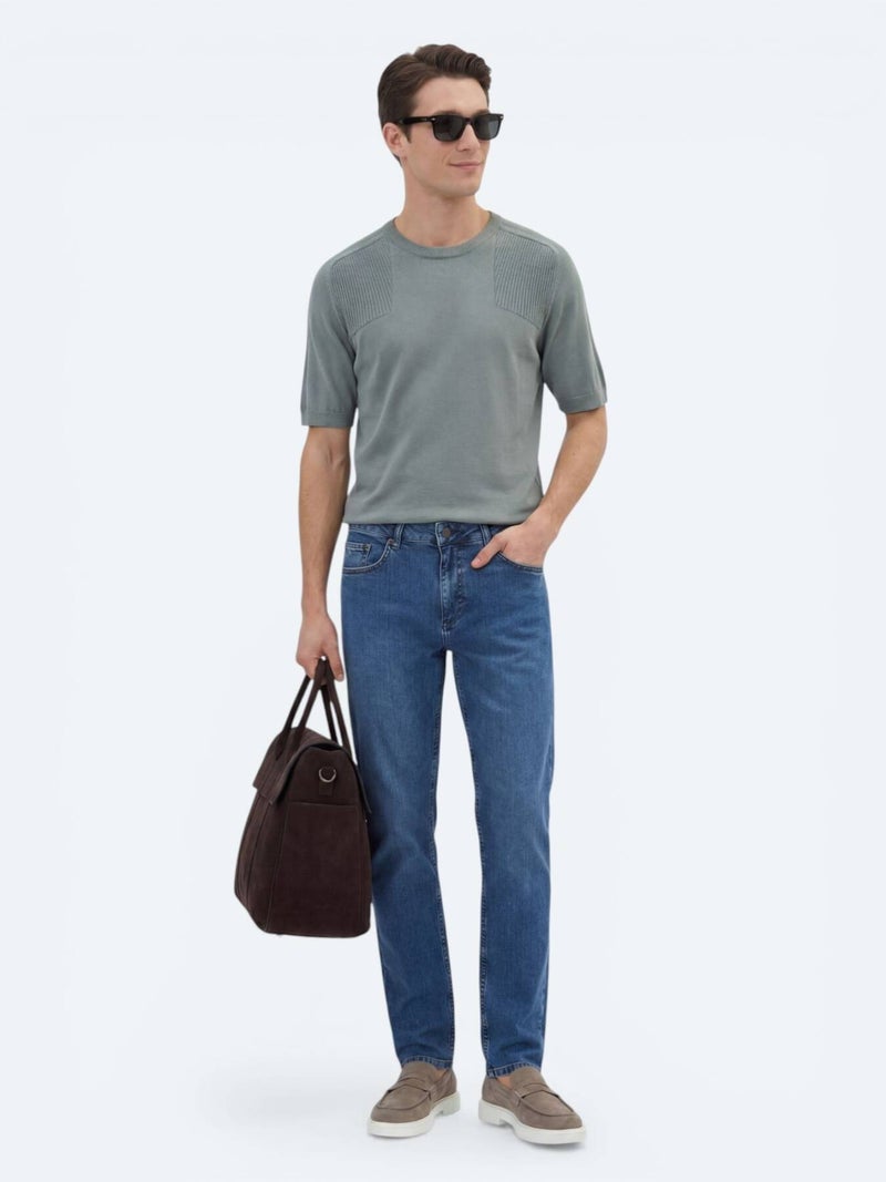 Kip Petrol Blue Knitwear - Image 3