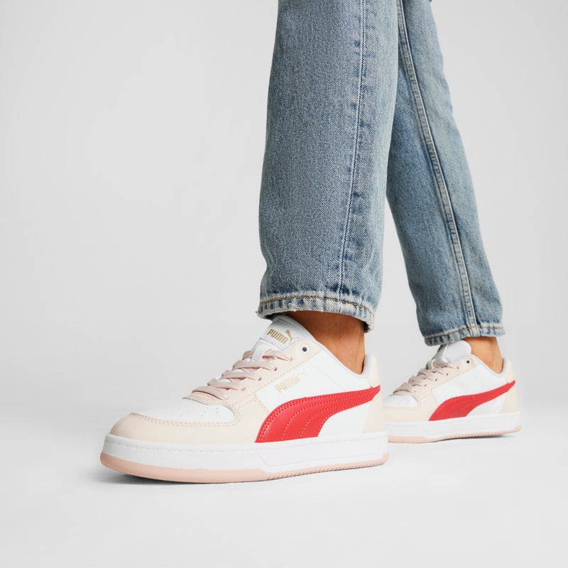 PUMA Caven 2.0 Unisex White Red Sneakers - Image 2
