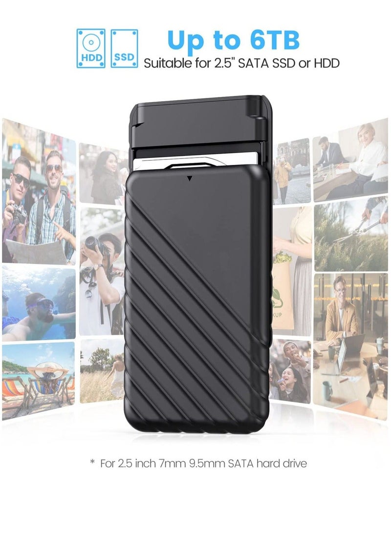 2.5 inch External Hard Drive SSD Enclosure USB 3.0 to SATA3 7mm and 9.5mm SATA HDD SSD Tool with UASP Supported for PC Laptop and Mac - Image 3