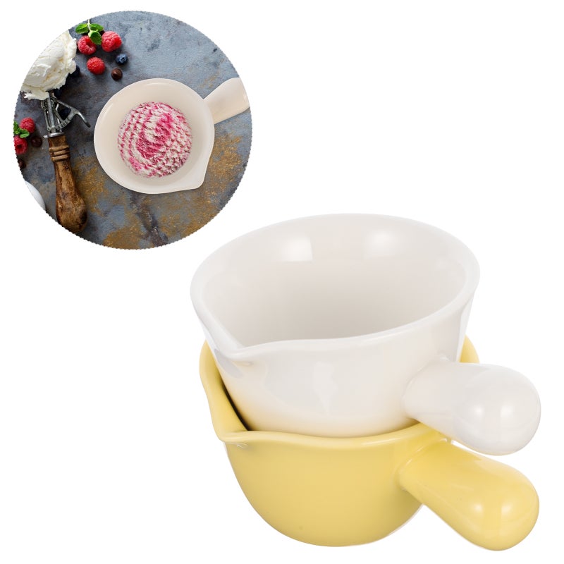 2pcs Handle Sauce Bowl Seasoning Dishes Bowl Ceramic Vinegar Bowl - Image 1