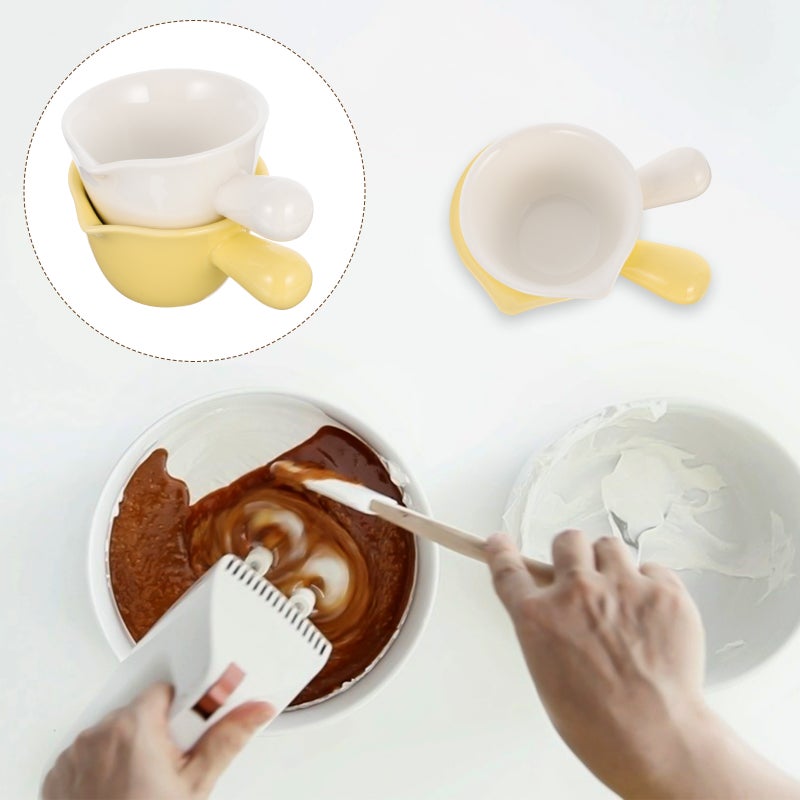 2pcs Handle Sauce Bowl Seasoning Dishes Bowl Ceramic Vinegar Bowl - Image 2
