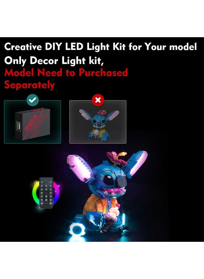 Vonado Led Light Kit Compatible With Lego Stitch 43249 Disney (No Models Only Light) Remote Control Creative Lighting Set Accessories Compatible With Lego Stitch 43249 Building Set 9 Year Old+  - Image 2