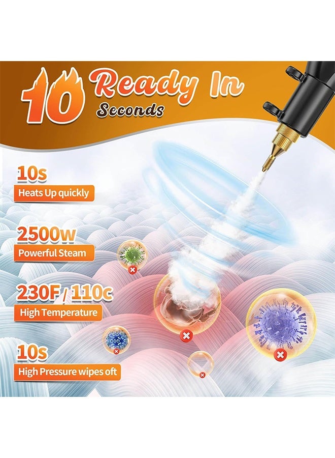 Joshberg Handheld Steam Cleaner 2500W 1500ml High Pressure Steamer for Kitchen/Car/Bathroom Cleaning,6-Adjustment Levels - Image 3