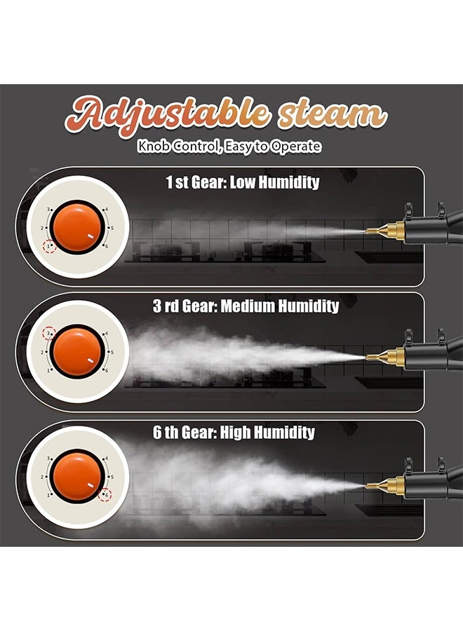 Joshberg Handheld Steam Cleaner 2500W 1500ml High Pressure Steamer for Kitchen/Car/Bathroom Cleaning,6-Adjustment Levels - Image 5
