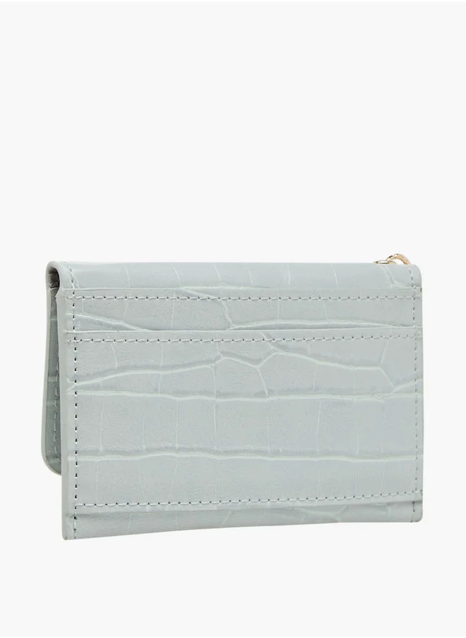 Flora Bella By Shoexpress Textured Cardholder with Keyring