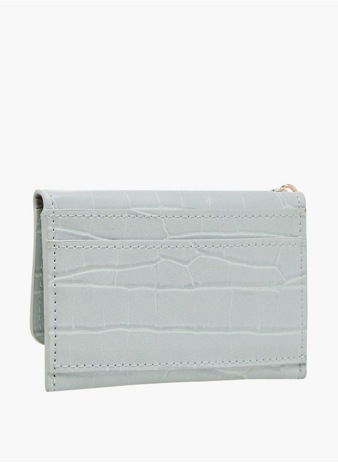 Flora Bella By Shoexpress Textured Cardholder with Keyring  - Image 2