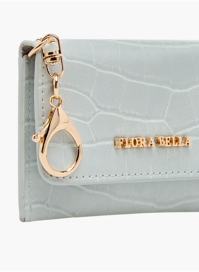Flora Bella By Shoexpress Textured Cardholder with Keyring  - Image 3
