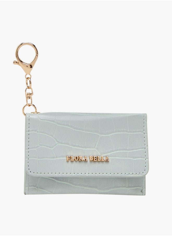 Flora Bella By Shoexpress Textured Cardholder with Keyring  - Image 1