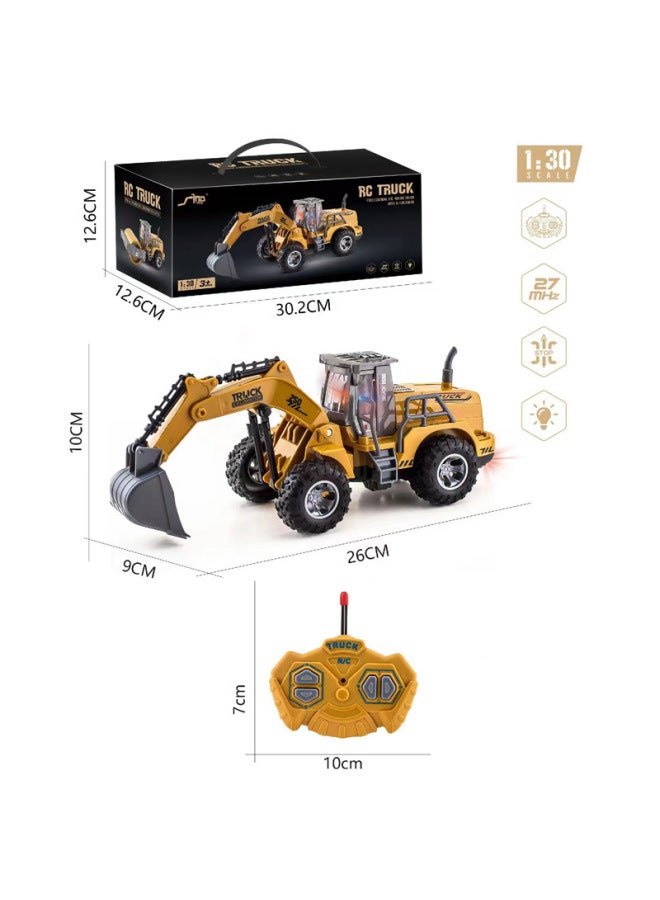 Children's Remote Control Car Toy - High-speed Off-road Vehicle Light Sound Effects For Outdoor Play-Color:Four-way JH74-1D Excavation Engineering Vehicle-Proportion:Package 2: (including Electricity) 3 Rechargeable Batteries 1 Charging Stand 2 Remote Control Batteries - Image 1