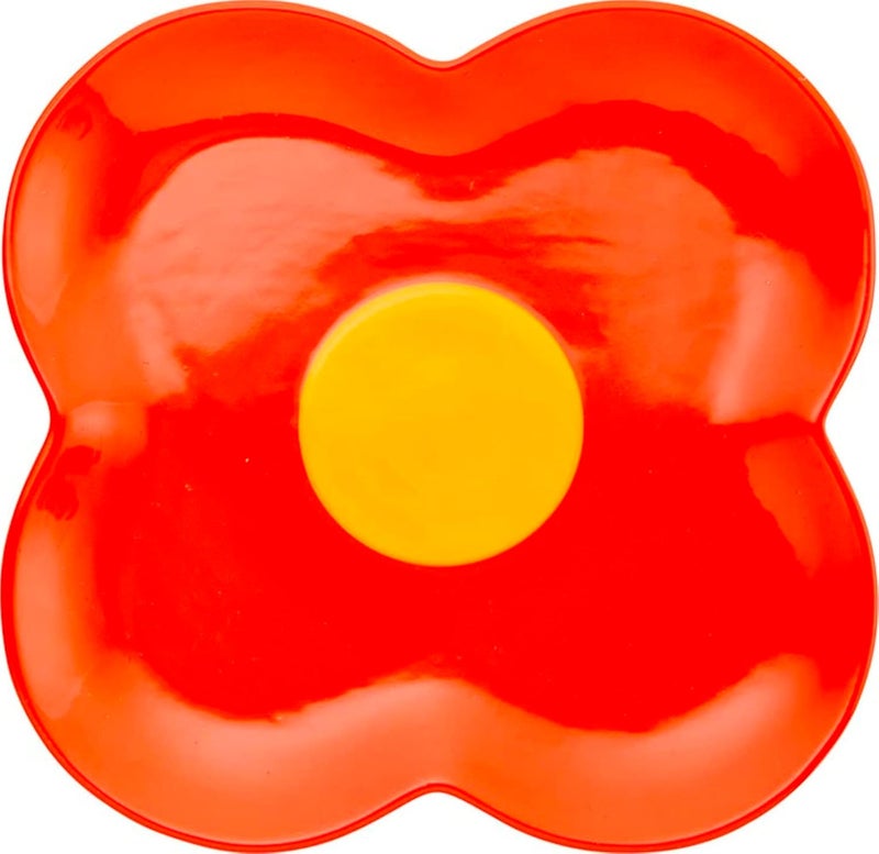 Slant Collections Ceramic Flower Shaped Dinner Plate 10 x 5Inch Retro Flower - Image 1